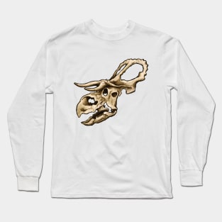 Dinosaur Skull Nasutoceratops Sticker Long Sleeve T-Shirt